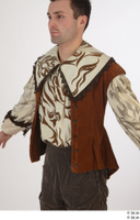  Photos Man in Historical Medieval Suit 4 15th century Medieval Clothing upper body vest 0002.jpg